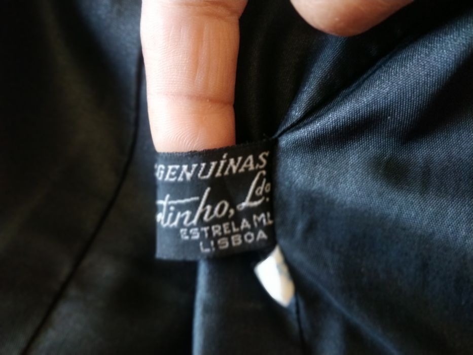 Casaco preto em Pele genuína