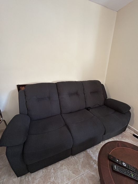Sofá Reclinável de 3 Lugares