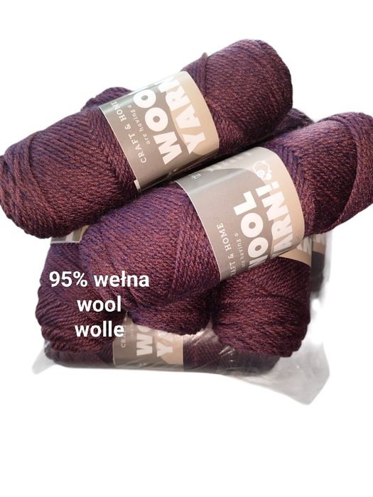 Włóczka przędza wełna owcza 95% pakiet od 10 dag do 2 kg