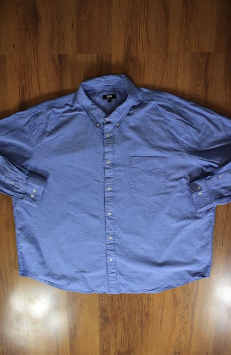 Koszula Jacamo r. 3XL niebieska męska bawełniana długi rękaw gładka