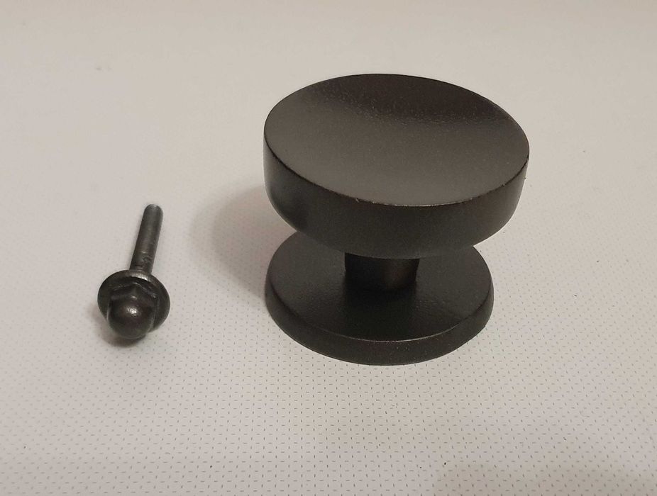 Puxador de porta vintage, em alumínio cor antracite efeito martelado