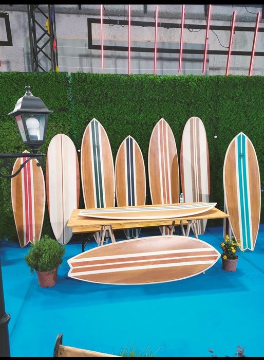 Prancha de surf de madeira para decoração