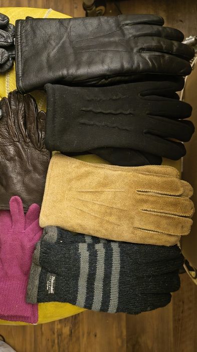 Перчатки ссср кожа, новые Варежки мех, Рукавицы  овчина, Рукавички