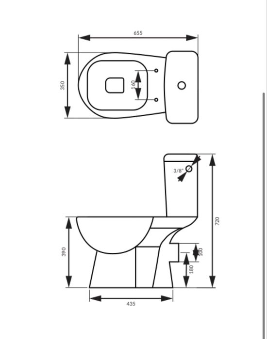 Kompakt Lario Kuchinox VLK_604P deska wolnoopadająca / caly komplet