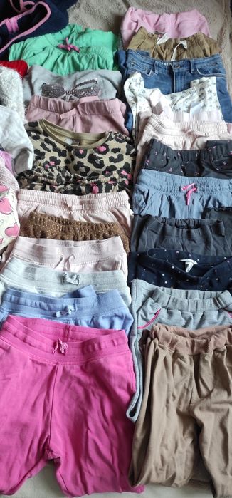 пакет одягу на дівчинку 5-6-7 р, лосіни,штани, кофти, реглани, плаття