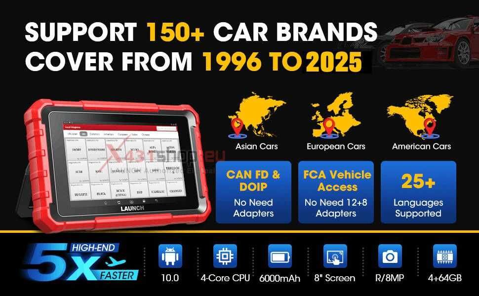 Máq. Diagnóstico Auto LAUNCH X431 PROS ELITE  2anos atualização grátis