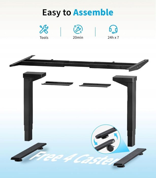 Stelaż / stół / biurko elektryczne maidesite t2 pro plus 125kg udzwigu