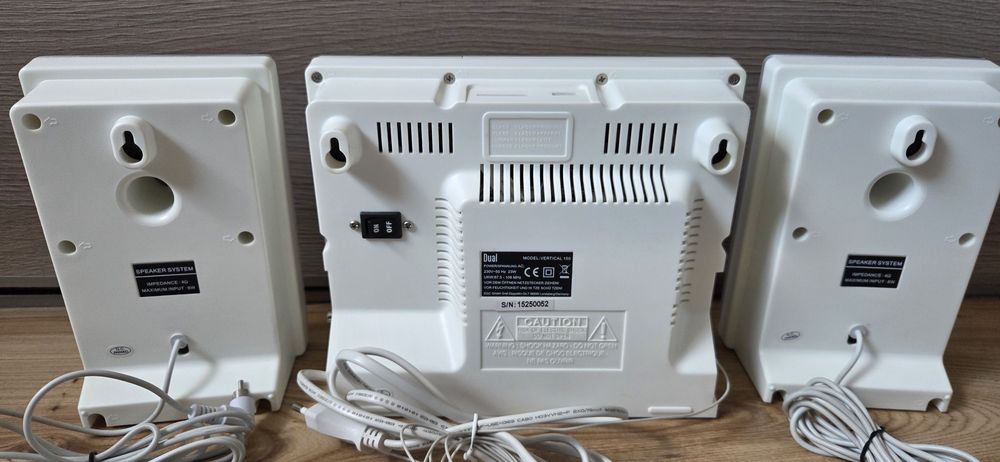 Wieża Stereo Dual Vertical biała