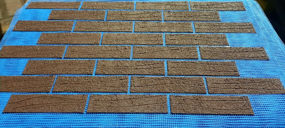 Гнучка цегла на сітці для фасаду, гибкий кирпич