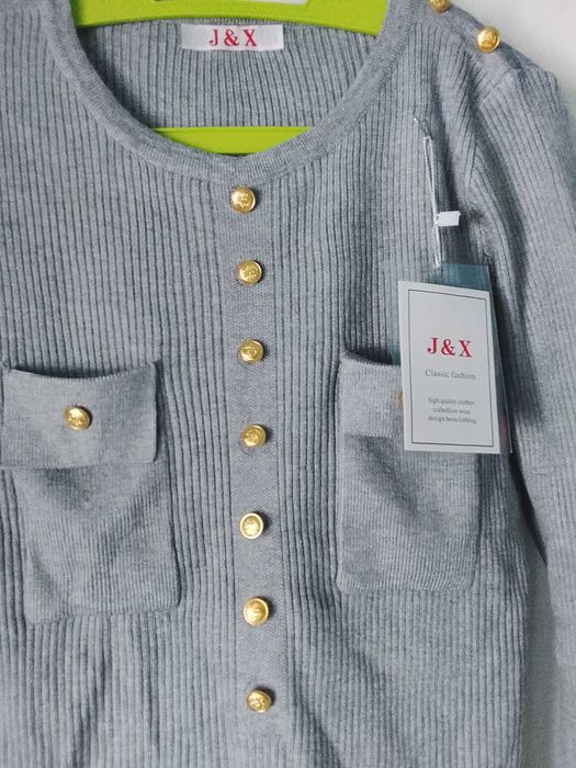 Bluzka prążek damska szara rozmiar uniwersalny