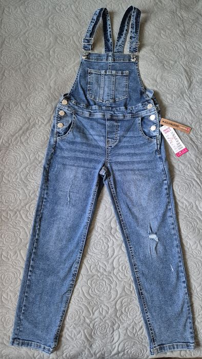 Ogrodniczki jeansowe 140 nowe