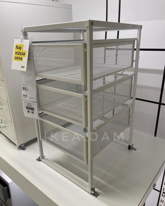 Комод офісний IKEA LENNART білий тумба на колесах икеа ленарт