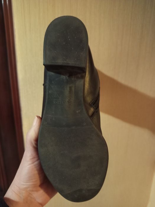 Кожаные демисезонные сапожки