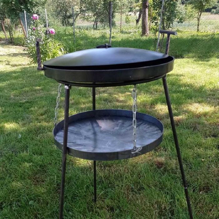 Сковорода з диску борони, Сковорідка 30см Лопатка знімні ручки. чохол