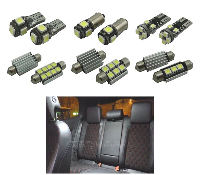KIT COMPLETO 13 LAMPADAS LED INTERIOR PARA SEAT LEON MK1 1 M 1M1 HATCHBACK 99-06