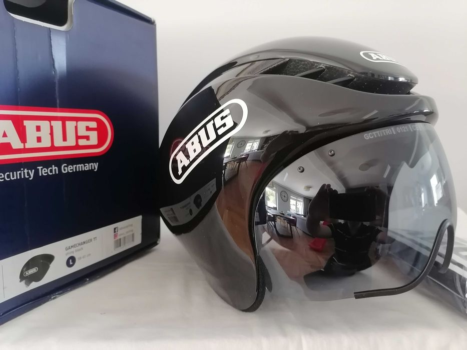 Kask rowerowy czasowy Abus GameChanger TT Shiny Black L 58-61cm
