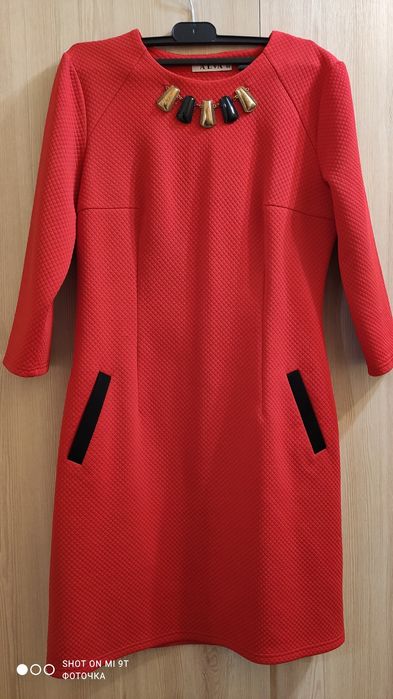 Плаття стеганое красное 46-48р