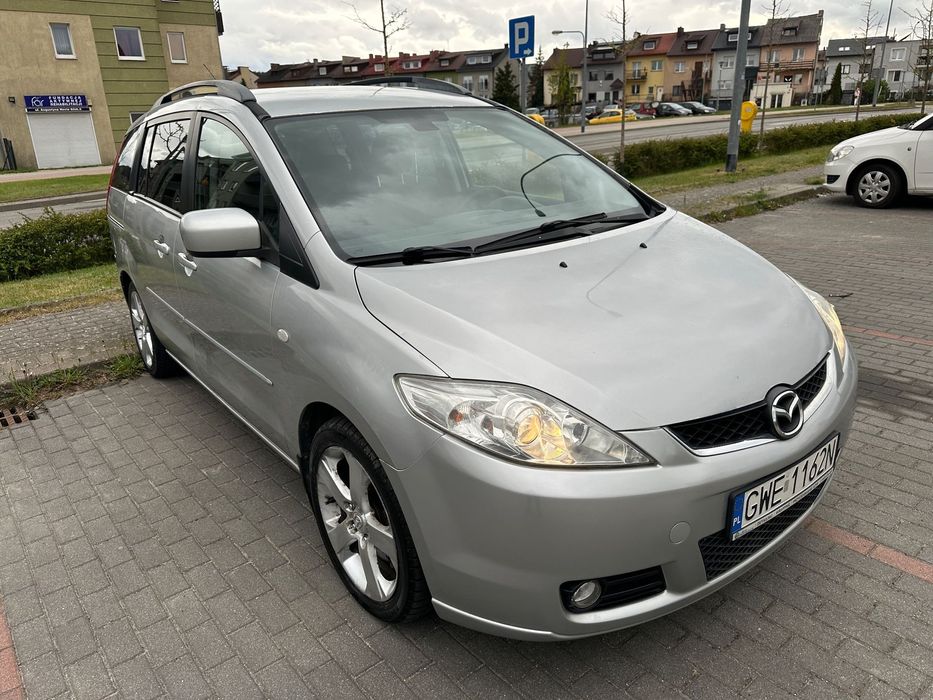 Mazda 5 7 miejsc, klimatronik, tempomat, hak, mocny silnik 143KM, podg. fotele