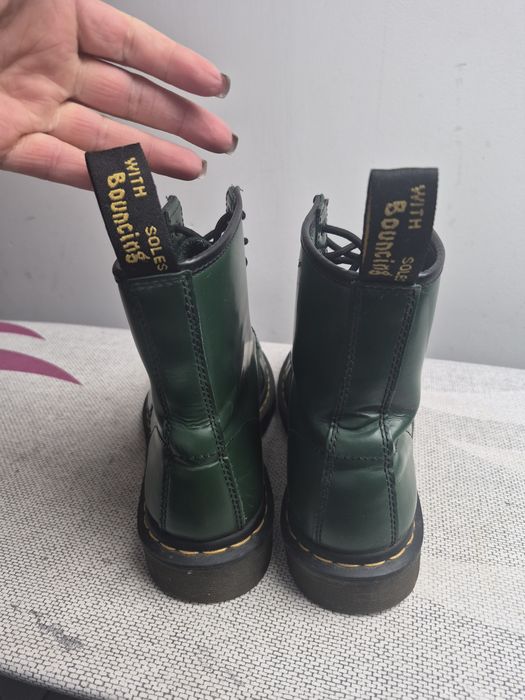 Botki dr Martens 42 zielone skórzane