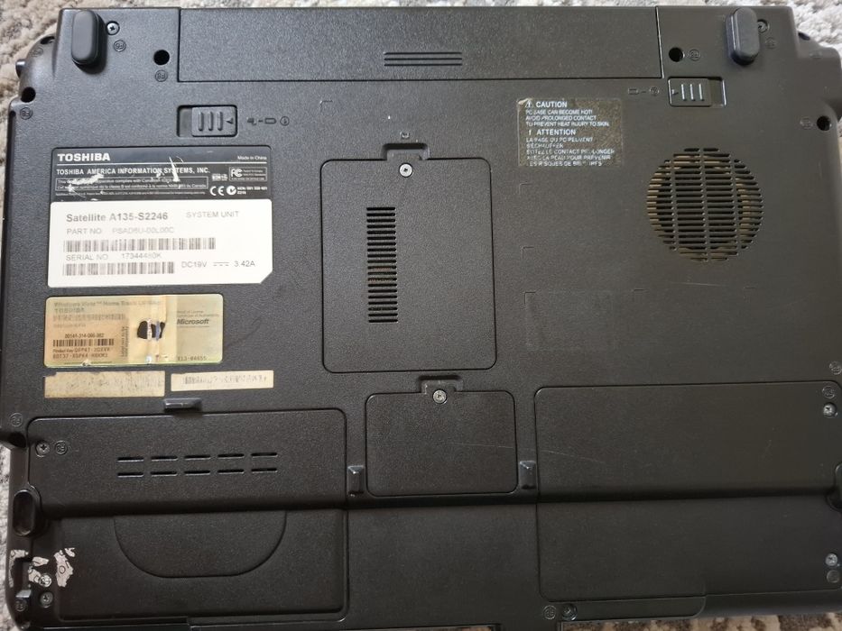 Laptop Toshiba Satellite a135 s2246