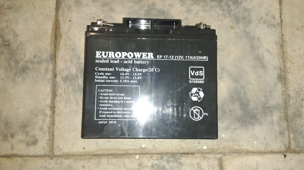 Аккумулятор 12в europower.Прочие запчасти для авто/мото техники.