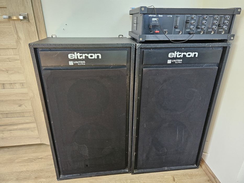 Kolumny i wzmacniacz Eltron Unitra