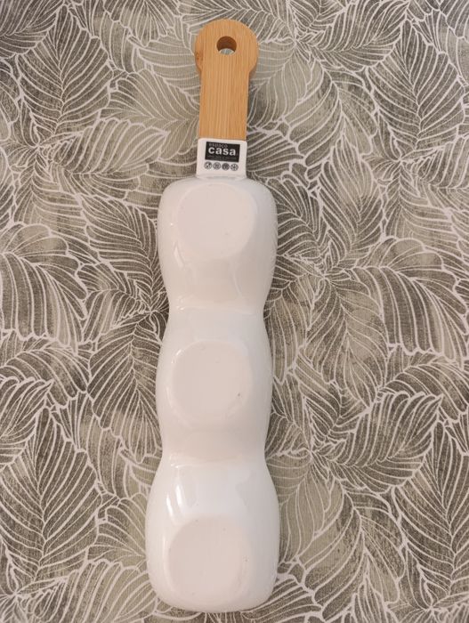 Porcelana 3 divisórias entradas ou petiscos
