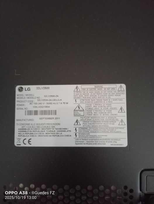 TV led  LG 32LV2500