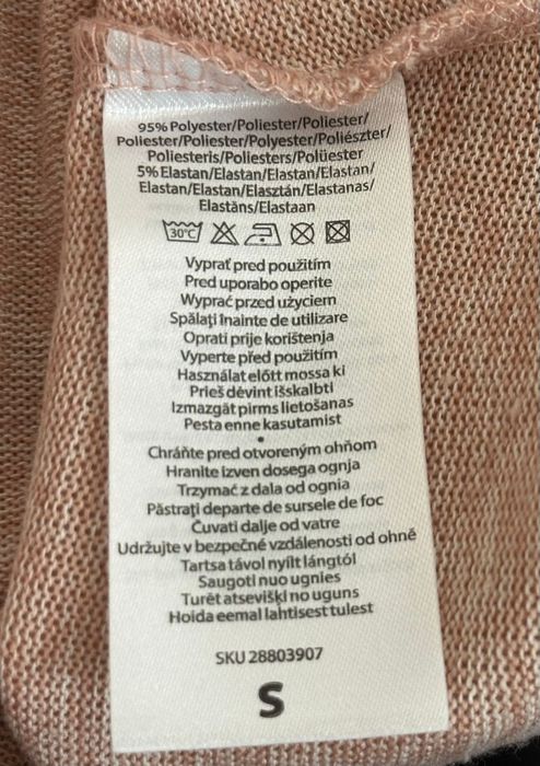 Sweterek damski z baskinką S morelowy