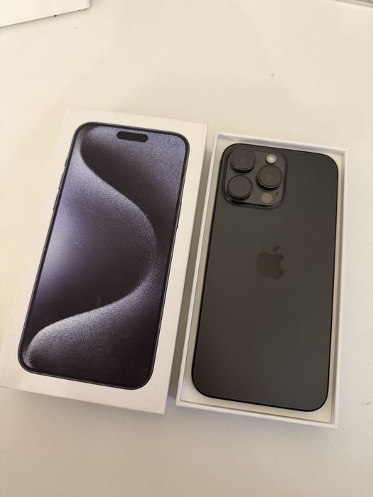 iPhone 15 Pro Max 1TB Titanium Black Bateria 100%