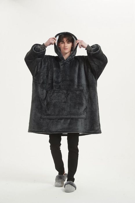 Плед-худі з капюшоном | Теплий, м’який, стильний.