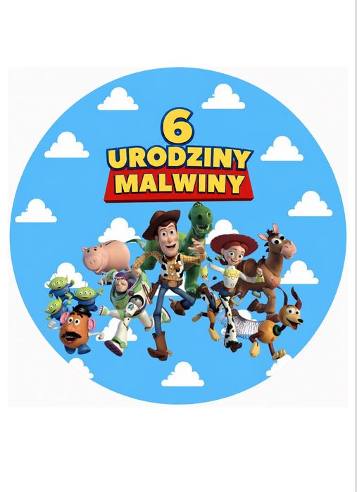 Wydruk Cukrowy A4 na tort - własna grafika - projekt gratis