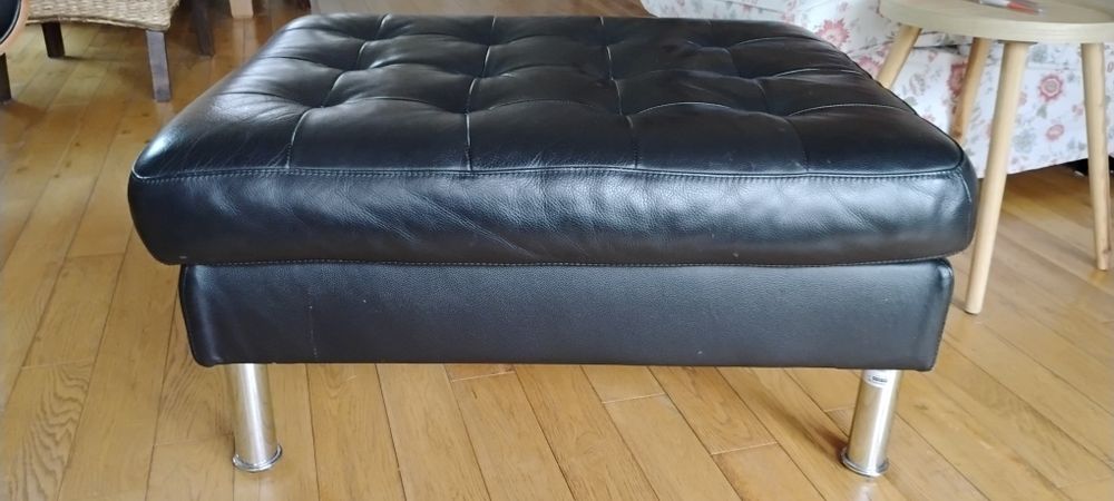 Podnóżek skórzany Ikea Landskrona