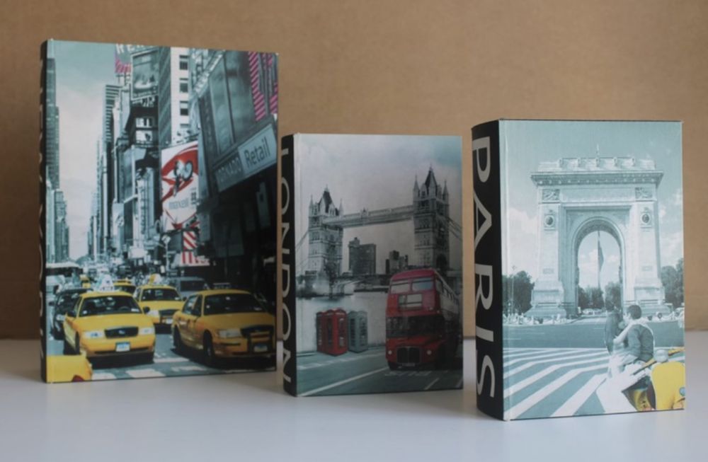 Caixas com tampa magnética - Livros