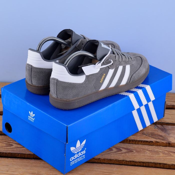 (2016) Акція! Кросівки кеди Adidas Samba замшеві сірі (41 42 ) адідас
