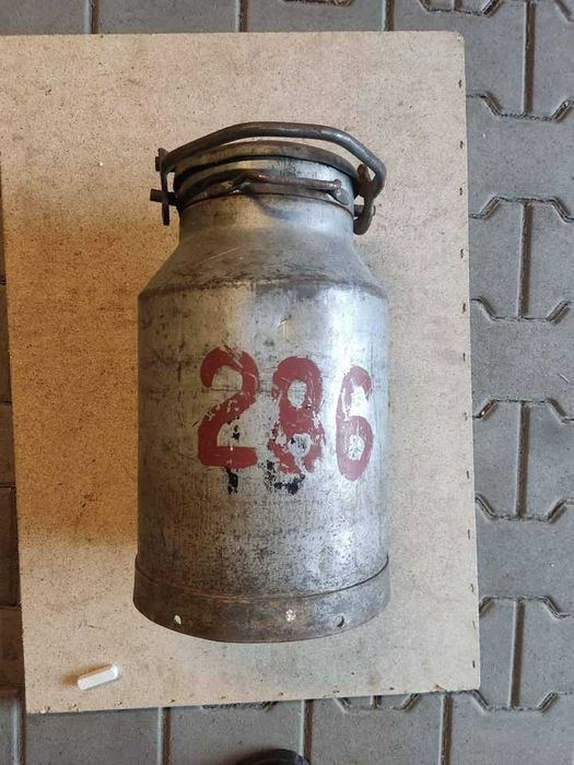 Stara kanka, bańka na mleko z huty Silesia Rybnik KONEW 20L
