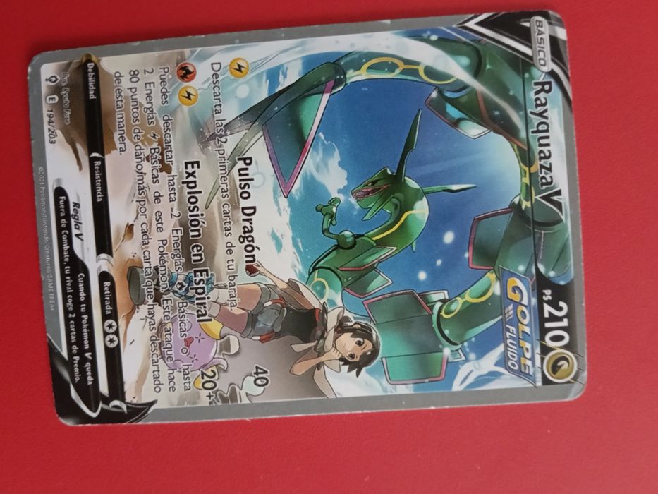 6 cartas diferentes rayquaza