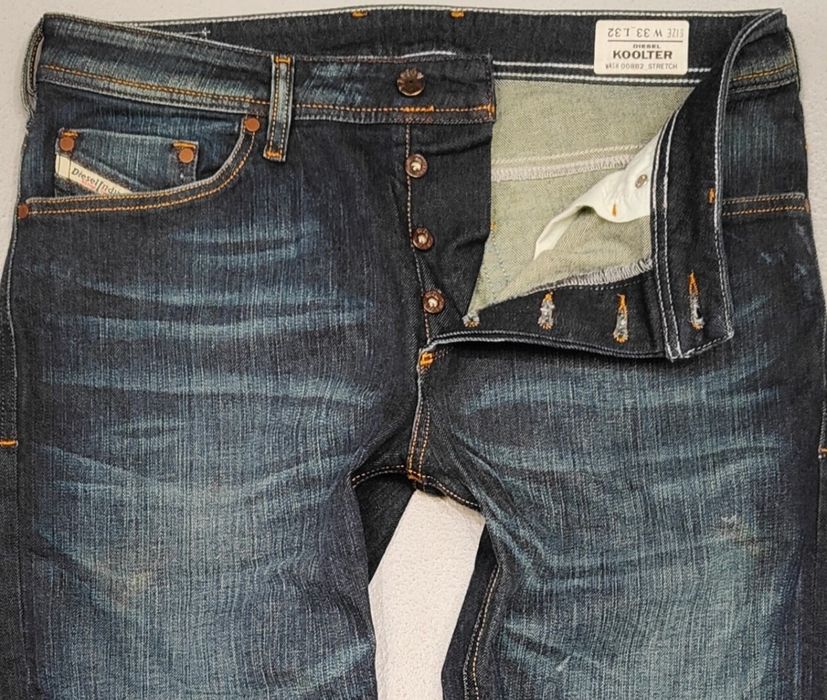 Wr) DIESEL KOOLTER oryginalne spodnie jeansowe Roz.33/33