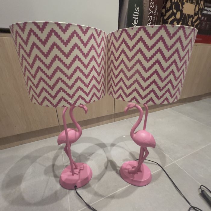 Lampki designerskie do sypialni dziewczynki flamingi