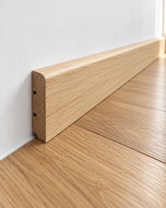 Listwy przypodłogowe dębowe lite drewno | 4-12 cm | 1,5 cm grubość | dąb