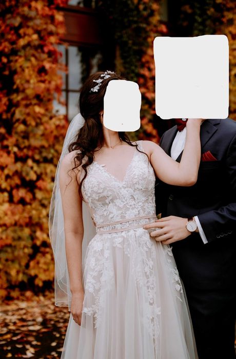 PIĘKNA Suknia Ślubna r.36 JAK NOWA