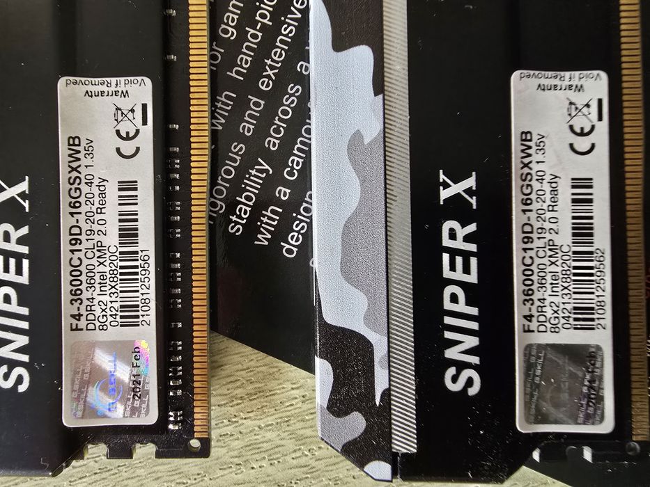 16GB Memoria RAM DDR4 3600Mhz 2x8GB