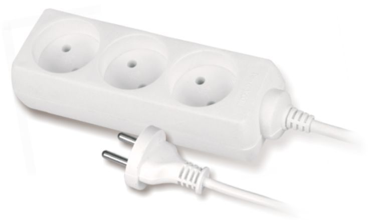 Przedłużacz Mieszkaniowy 3 Gniazda 5 Metrów B/U Volteo