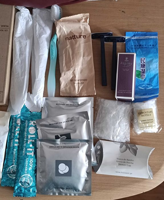 Conjunto de produtos de hotelaria novos