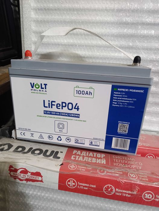 Акумулятор для ДБЖ/інвертора Volt Polska LiFePO4 12,8V 100Ah + BMS