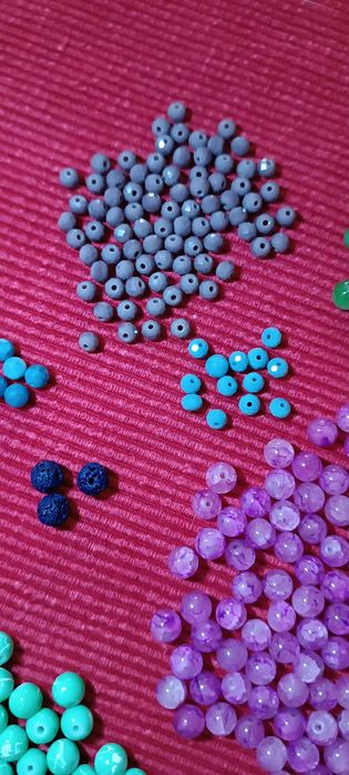 Lote de contas para bijuteria