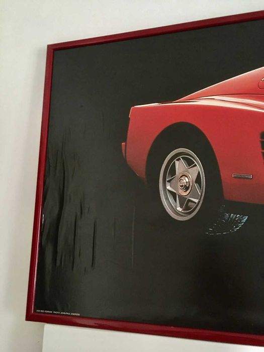 Ferrari Testarossa - poster quadro antigo 1,60 m x 55 cm