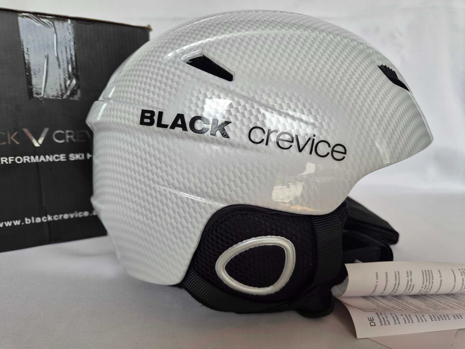 Kask narciarski Black Crevice Kitzbuhel Shiny White Carbon M 57-58cm