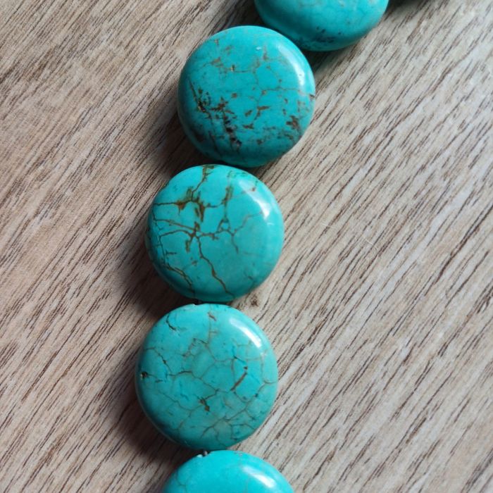 naszyjnik z prawdziwych TURKUSÓW kamieni