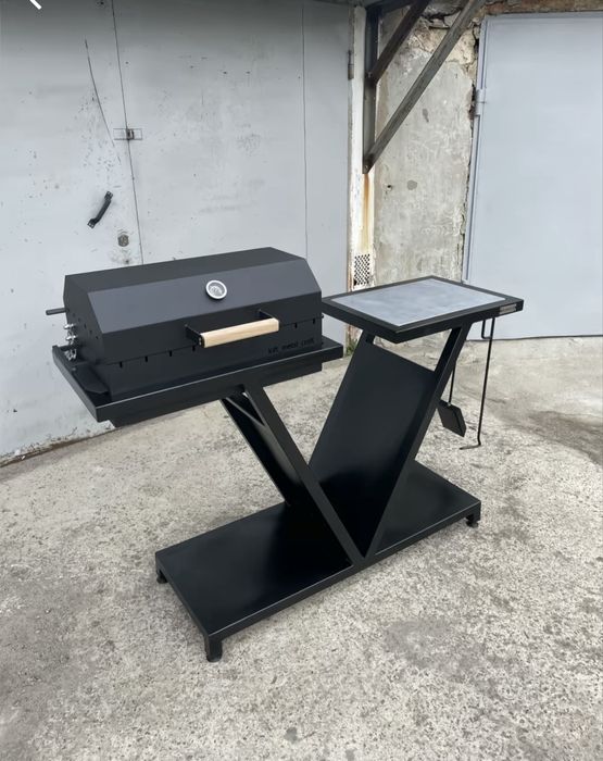 Мангал з столиком лофт |  Мангал, Барбекю, Гриль | Мангал на колесиках